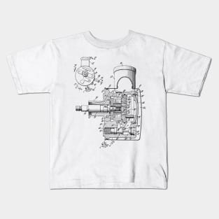 Pump Vintage Patent Hand Drawing Kids T-Shirt